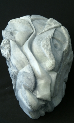 Sculpture en pierre : implorant